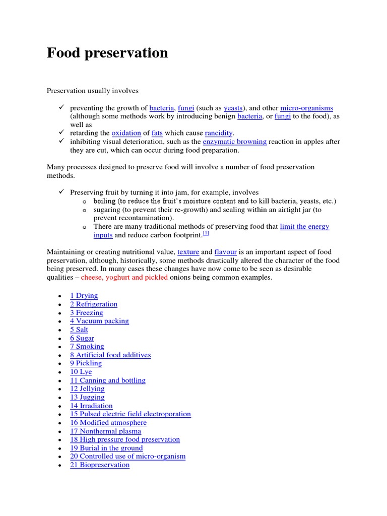 Wiki Food Preservation PDF Food Preservation Pickling