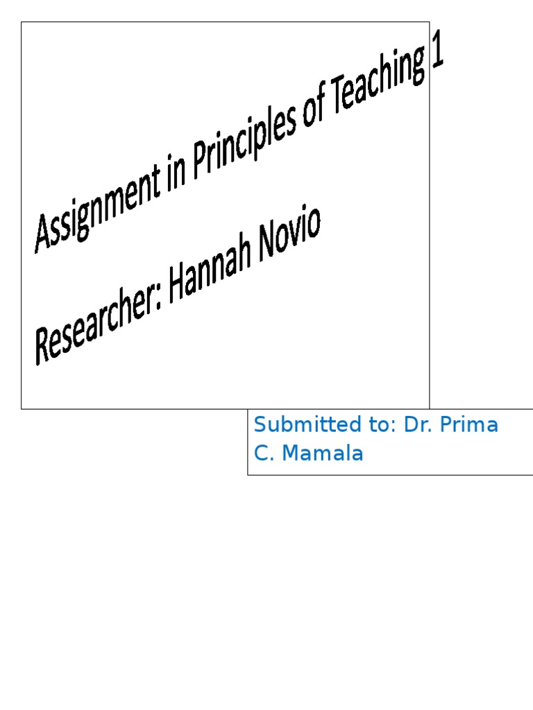 Principles Of Teaching 1 Pdf Confidentiality Teachers