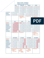 Bombay High Court Calendar, 2019