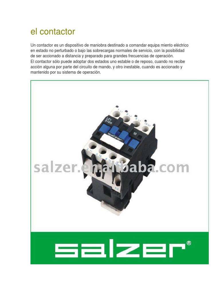 Clasificaciones Del Contactor PDF | PDF