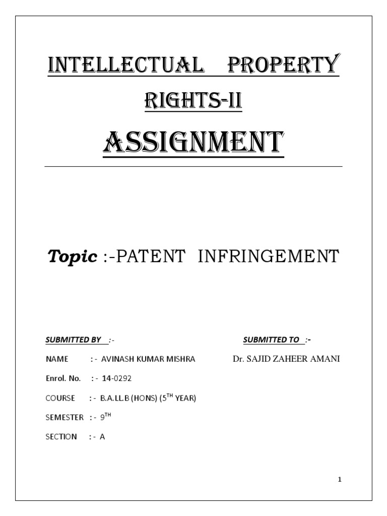 Ipr 2 Final Pdf Patent Patent Infringement