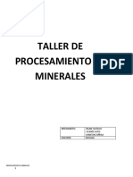 Taller de Procesamiento de Minerales