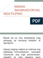 Mga Gawaing Pangkomunikasyon NG Mga Filipino