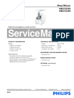 Service Manual: Meat Mincer HR2725/00 HR2724/00