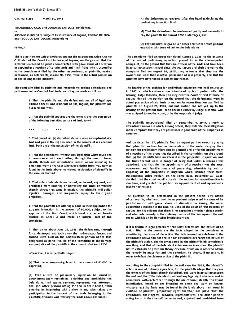 Certiorari Petition on Receiver Appointment | PDF | Equity (Law) | Lawsuit