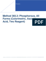 Method 365.3: Phosphorous, All Forms (Colorimetric, Ascorbic Acid, Two Reagent)