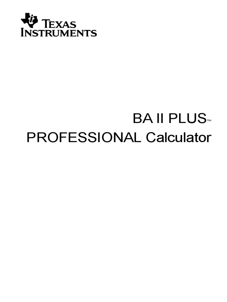 Ba Ii Plus Pro en PDF | PDF | Trigonometric Functions | Present Value