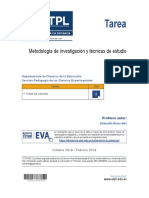 Metodología de Investigacion y Tecnicas de Estudio - Tarea