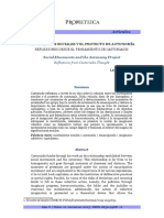 Movimientos Sociales y El Proyecto de Autonomía. Reflexiones Desde El Pensamiento de Castoriadis