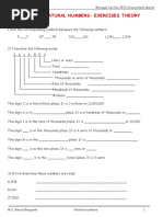 1 Exercises Theory - Natural Numbers - 1º Eso PDF