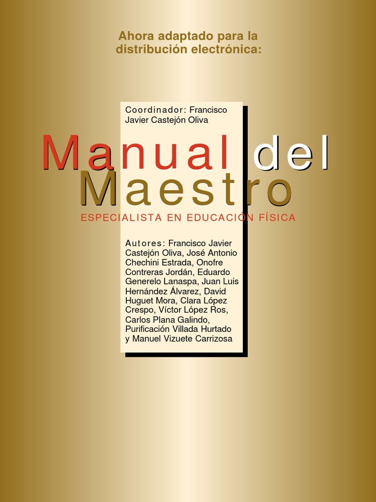 Manual Del Maestro Pdf Pdf Maestros Plan De Estudios
