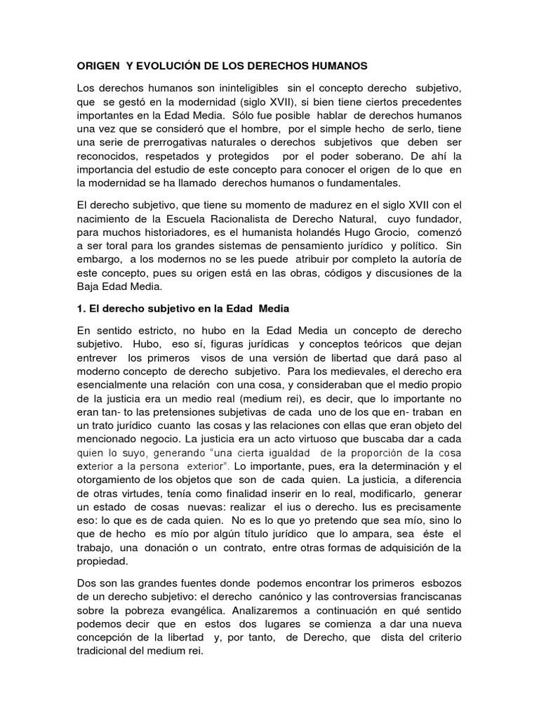 Origen y Evolución de Los Derechos Humanos 15-30 | PDF | La Ley natural ...