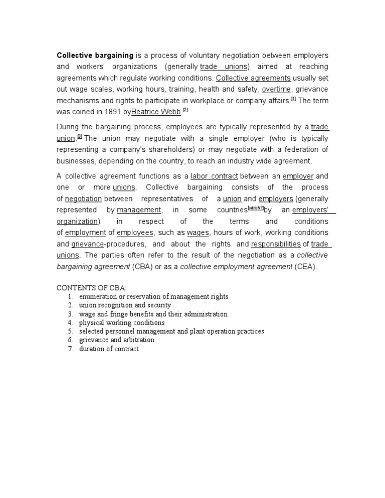 Collective Bargaining | PDF