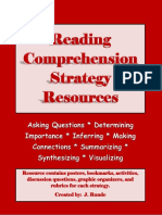 Resource Contains Posters, Bookmarks, Activities, Discussion Questions, Graphic Organizers, and Rubrics For Each Strategy. Created By: J. Runde