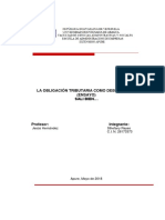 La Obligación Tributaria Como Deber Fiscal