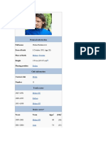 Personal Information Full Name Date of Birth Place of Birth Height Playing Position