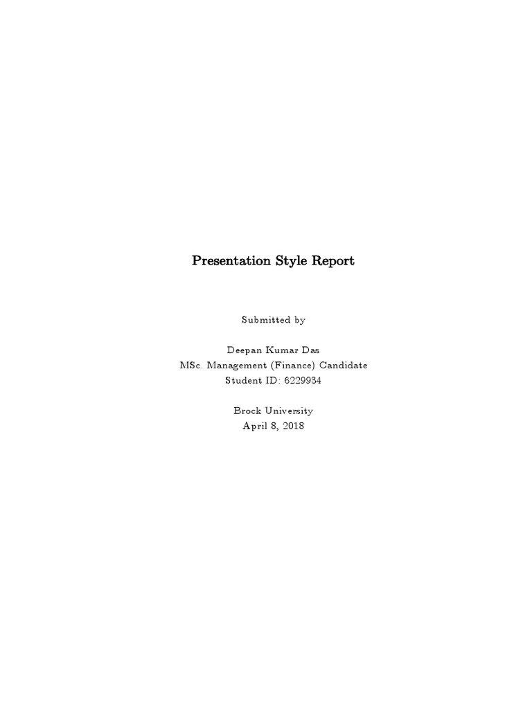 Presentation Styles in Academic Settings | PDF | Nonverbal ...