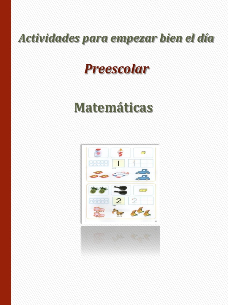 Actividades Matemáticas para Preescolar | PDF | Jugando a las cartas ...