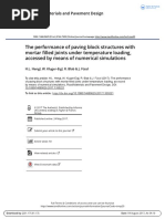 The Performance of Paving Block Structures With Mortar Filled Joints Under Temperature Loading, Accessed by Means of Numerical Simulations