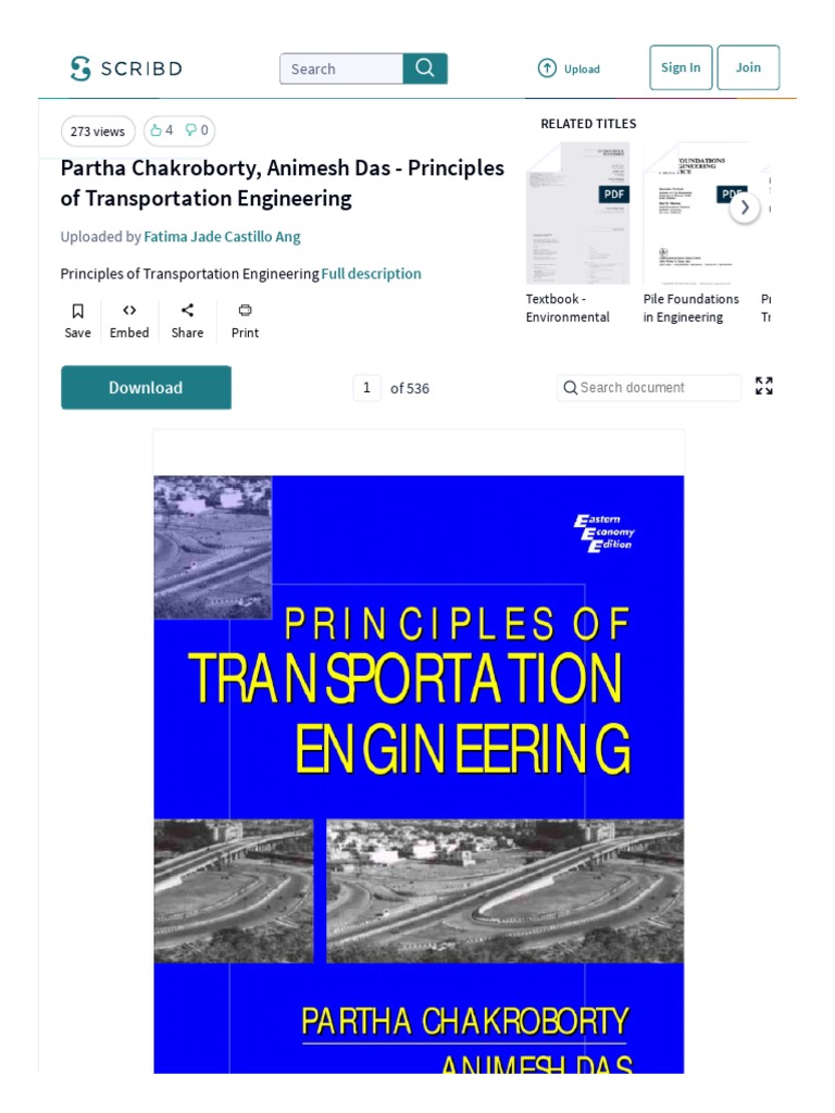 PRINCIPLES OF TRANSPORTATION ENGINEERING PARTHA CHAKRABORTY PDF visual data 6