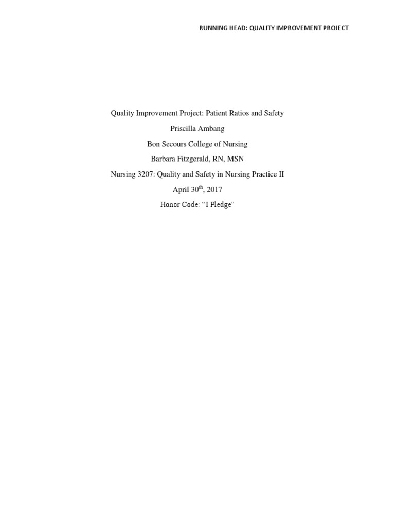 Improving Nurse-Patient Ratios for Safety | PDF | Patient Safety | Patient