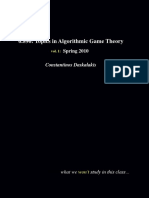 6.896: Topics in Algorithmic Game Theory: Spring 2010