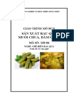 Giáo trình Sản xuất rau quả muối chua, dầm giấm PDF