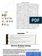 Seven Nation Army Worksheet