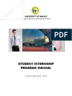 Student Internship Program Manual: College of Business and Financial Science