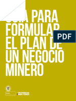 Guía para Formular El Plan de Un Negocio Minero