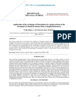 Application of The Technique of Biosorption by A Plant Sorbent in Thetreatment of Chemical Releases From A Hospital Labo