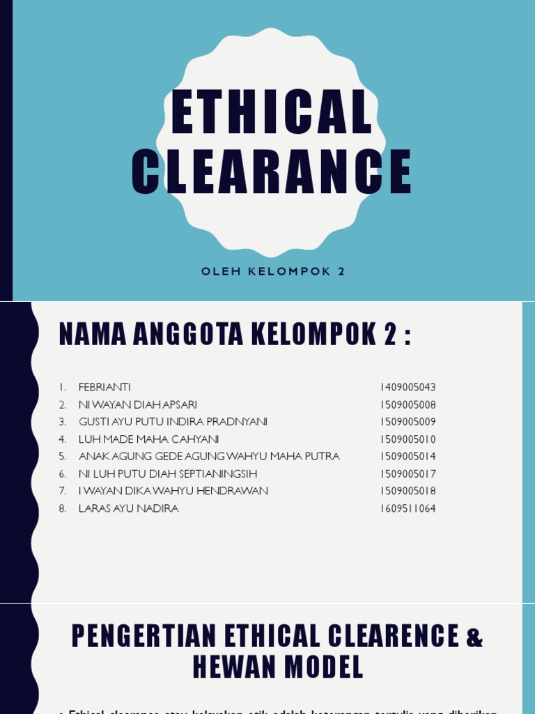 Ethical Clearance