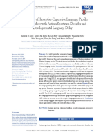 A Comparison of Receptive-Expressive Language Profiles Between Toddlers With Autism Spectrum Disorder and Developmental Language Delay