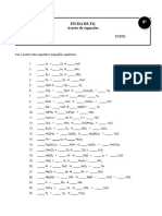 Acerto de equações químicas