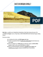 Reqo-Diq Mineral Resources of Pakistan