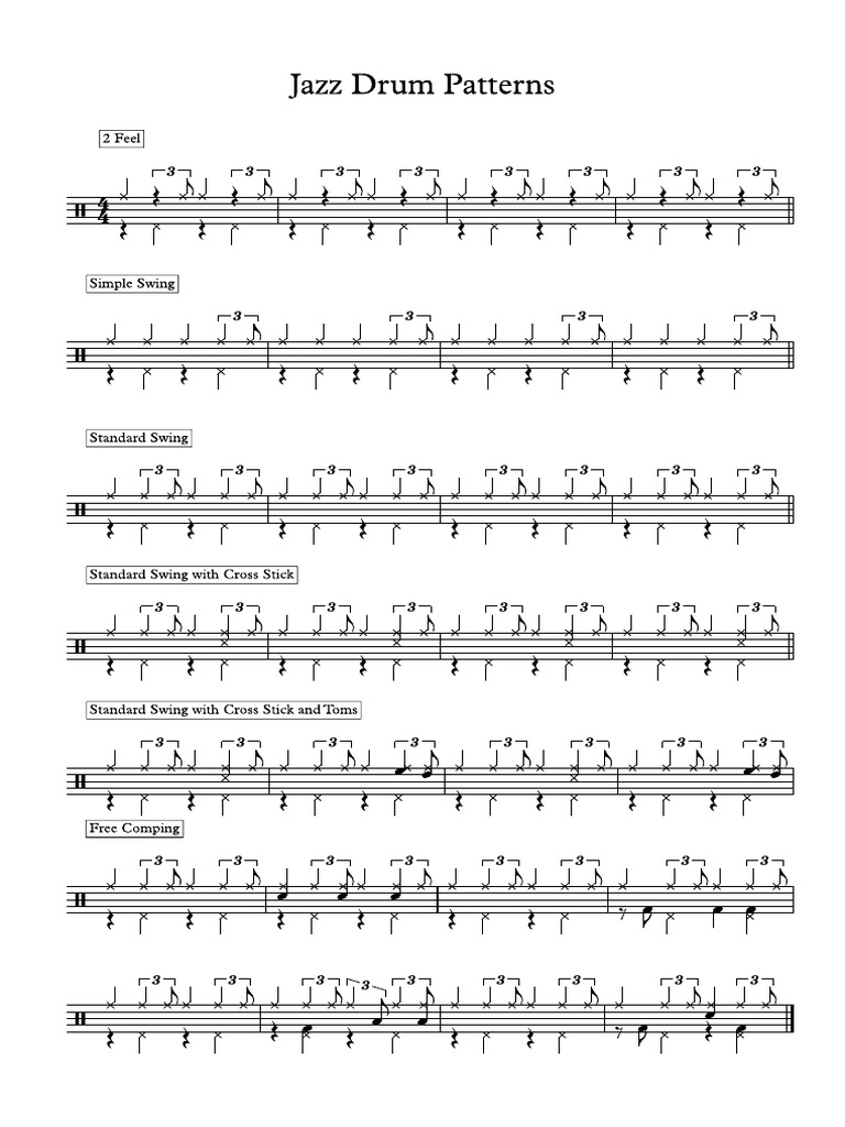 Jazz Drum Patterns PDF