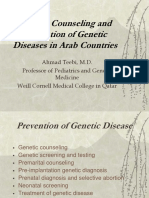 Genetic Counseling and Prevention of Genetic Diseases in Arab Countries