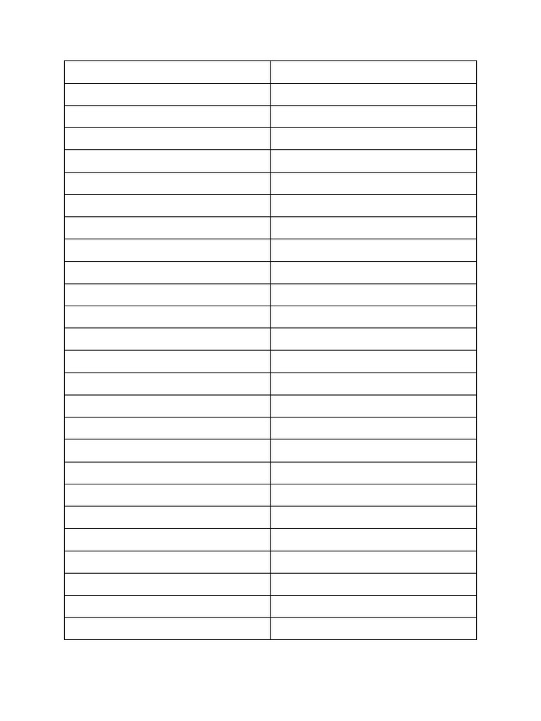 Tableau 2 Colonnes Vierge A Imprimer Feuille Vierge Pour Le Vocabulaire en Tableau