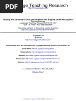 Quality and quantity of oral participation and English proficiency gains