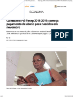 Calendário PIS-Pasep 2018-2019_ Começa Pagamento de Abono Para Nascidos Em Novembro