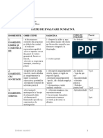 Itemi de Evaluare Sumativă: Domeniul Obiective Sarcina