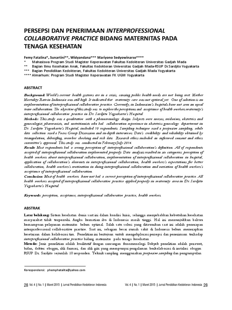 Interprofessional Collaboration in Maternity Care | PDF
