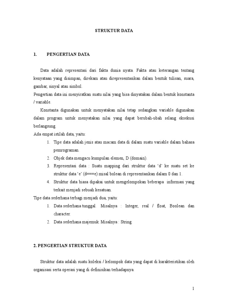 Ringkasan Struktur Data Standar | PDF | Metode & Bahan Ajar | Teknologi ...