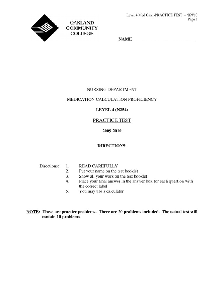 Medcalc Practice PDF Intravenous Therapy Medical Treatments