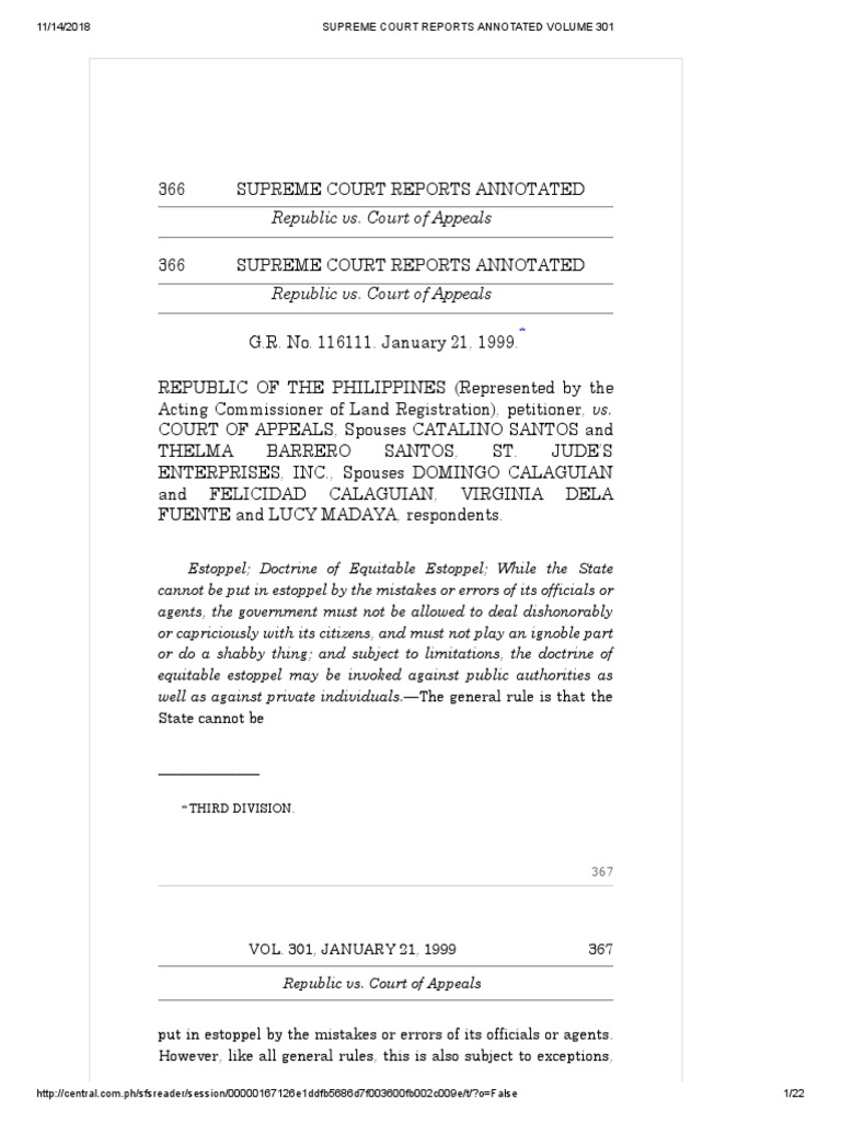 Republic Vs CA PDF Laches (Equity) Estoppel