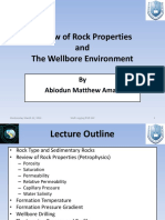 Review of Rock Properties and The Wellbore Environment: by Abiodun Matthew Amao