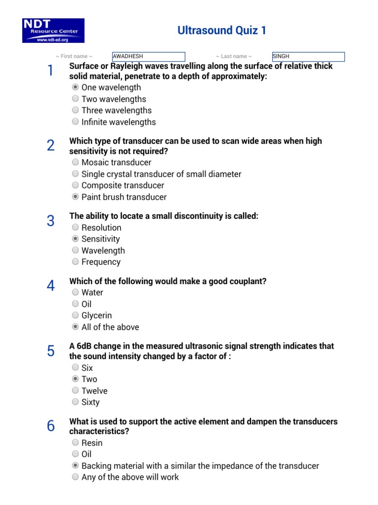 Ultrasound Quiz 3.pdf Ultrasound Waves Free 30day Trial Scribd