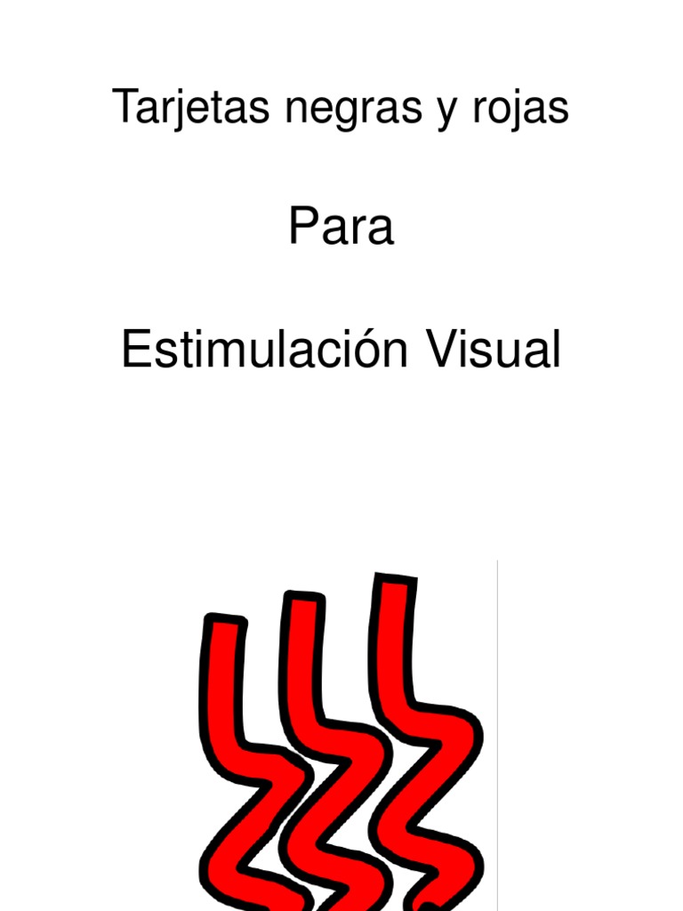 Tarjetas de Estimulación Visual (blanco rojo y negro)
