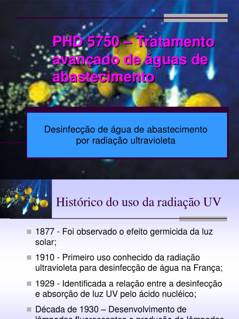 Aula 13 - Desinfecção Por UV | PDF | Ultravioleta | Radiação ...