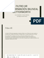 Filtro Iir Transformación Bilineal Butterworth